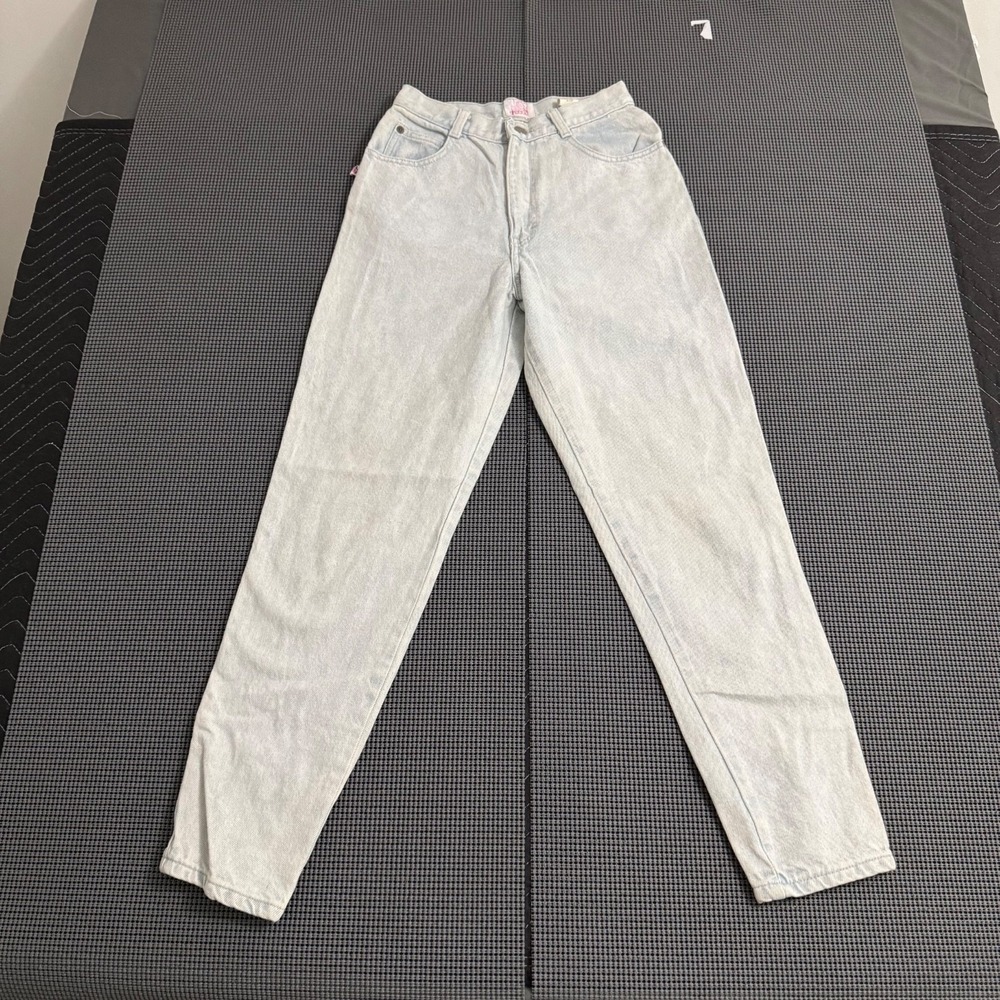 Vintage Sasson Jeans Womens 7 Blue Light Wash High Rise Tapered Leg Mom